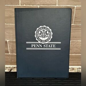 Vintage Penn State Writing Pad Portfolio Navy Blue & White PSU